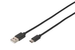 Digitus USB Type-C connection cable, type C to A M/M, 1.8m, High-Speed, bl