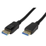 DisplayPort kabel v.2.0 (UHBR10, 8K@60Hz), DP(M) - DP(M), černý, 1,5m