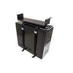 Držák PC pod desku stolu, otočný, výsuvný, černý, 20kg