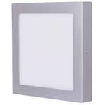 Emos přisazené LED svítidlo, čtverec 18W/100W, NW neutrální bílá, IP20, stříbrné