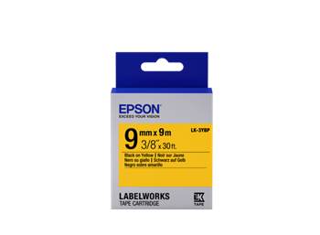 Epson Label Cartridge Pastel LK-3YBP Black/Yellow 9mm (9m)