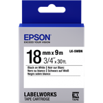 Epson Label Cartridge Standard LK-5WBN Black/White 18mm (9m)
