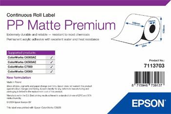 EPSON PP Matte Label Premium, Continuous Roll, 105mm x 55m
