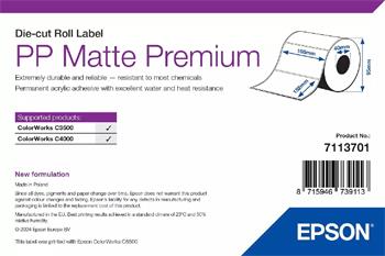 EPSON PP Matte Label Premium, Die-cut Roll, 105mm x 152mm, 185 Labels