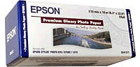 EPSON Premium Glossy Photo Paper Roll, 210 mm x 10 m, 255 g/m2