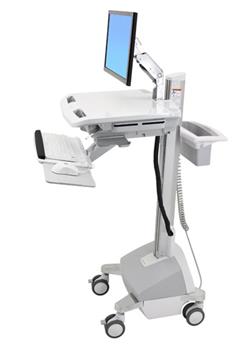 ERGOTRON StyleView® Cart with LCD Arm, Powered, pojízdný vozík s napájením, rameno pro LCD, kláv.