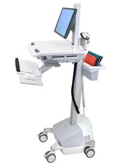 ERGOTRON StyleView® Cart with LCD Pivot, SLA Powered, pojízdný vozík s napájením, držák pro LCD, klávesnice, scanner