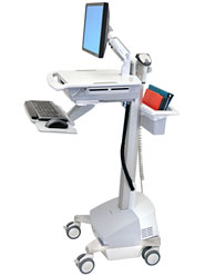 ERGOTRON StyleView® EMR Cart with LCD Arm, SLA Powered, pojízdný stojan, NTB/LCD, Klávesnice, myš, s napájením