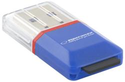 Esperanza EA134B Čtečka karet MicroSD/TF USB 2.0, modrá