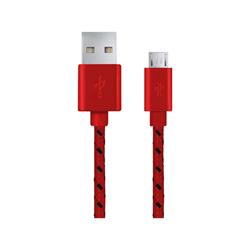 Esperanza EB175RB Kabel Micro USB 2.0 A-B M/M, opetený, 1.0m, červený