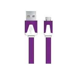 Esperanza EB183V kabel Micro USB 2.0 A-B M/M 1.0m, plochý, fialový