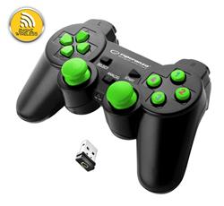 Esperanza EGG108G GLADIATOR bezdrátový gamepad s vibracemi pro PC/PS3, zelený