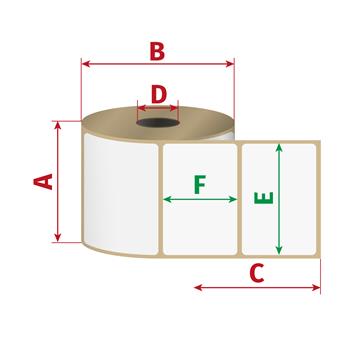 Etikety 100mm x 150mm, termo, D25/250ks