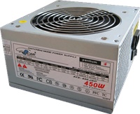 EUROCASE zdroj 450W P4 s PFC, super tichy, ventilator 12cm