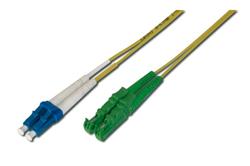 Fiber Optic Patch Cord, E2000 (APC) to LC (PC), Singlemode 09/125 µ, Duplex, Length 2 m