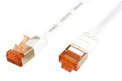 FTP patchkabel kat. 6, plochý, 0,25m, bílý