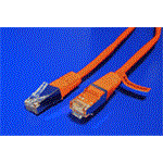 FTP patchkabel křížený, kat. 5e, 0,5m, červený