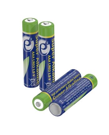 Gembird Alkalické baterie AAA (LR03), 1,5V, 4ks