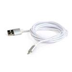 GEMBIRD CABLEXPERT Kabel USB 2.0 Lightning (IP5 a vyšší) nabíjecí a synchronizační kabel, opletený, 1,8m, stříbrný, bli