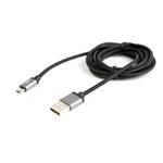 GEMBIRD CABLEXPERT kabel USB A Male/Micro USB Male 2.0, 1,8m, opletený, černý, blister