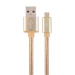 GEMBIRD CABLEXPERT Kabel USB A Male/Micro USB Male 2.0, 1,8m, opletený, zlatý, blister