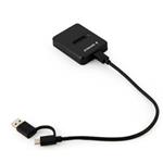 Gembird Desktopová dokovací stanice pro M.2 SATA a NVME SSD disky s USB Type-C, černá