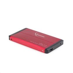 GEMBIRD Externí box pro 2.5" zařízení, USB 3.0, SATA, červený