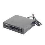 GEMBIRD Interní čtečka flash karet, 3,5" SDXC+USB černá, FDI2-ALLIN1-02-B