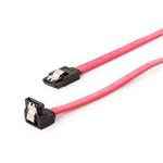 GEMBIRD Kabel SATA III, datový, 10cm s 90stupňovým ohnutým konektorem, hromadné balení, kovové klipy