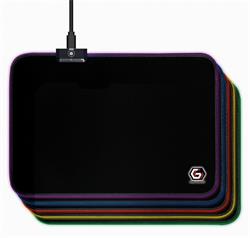 Gembird Podložka pod myš látková černá, MP-GAMELED-M, USB, RGB podsvícení, herní, 250x350mm
