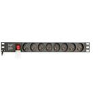 GEMBIRD Power distribution unit PDU 8 French sockets 1U 16A Schuko plu