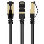 GEMBIRD PP8-LSZHCU-BK-0.5M – S/FTP Cat. 8 patch kabel s LSZH pláštěm, černý, 0,5 m