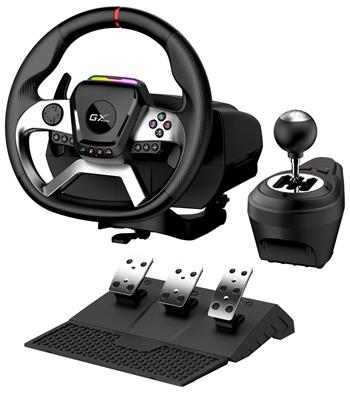 GENIUS GX Gaming volant SpeedMaster X5 FF/drátový/ USB-C/1080° rotační a vibrační/pedály/řadící páka/ PC,PS4,XBOX One