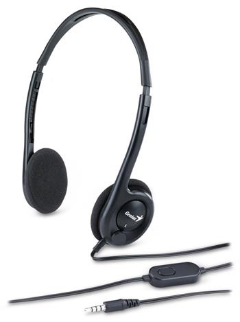 GENIUS headset - HS-200C, 2x 3,5 jack, redukce na single jack