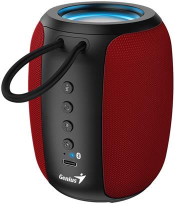 GENIUS repro SP-915BT Red/ Bluetooth 5.3/ 5W/ mikrofon/ Copilot AI komunikace/ USB-C nabíjení/ černočervené