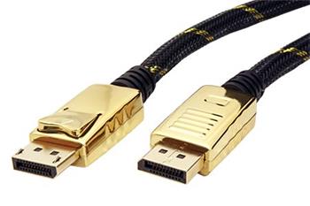 Gold DisplayPort kabel v.1.2 (HBR2, 4K@60Hz), DP(M) - DP(M), 3m
