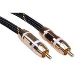 Gold kabel cinch(M) - cinch(M), bílé konektory, 2,5m