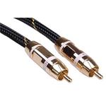 Gold kabel cinch(M) - cinch(M), bílé konektory, 5m