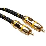 Gold kabel cinch(M) - cinch(M), žluté konektory, 2,5m