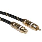 Gold prodlužovací kabel cinch(M) - cinch(F), bílé konektory, 2,5m