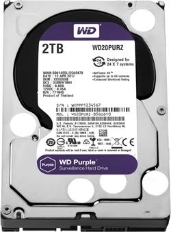 HDD 2TB WD20PURZ Purple 64MB SATAIII 5400rpm 3RZ