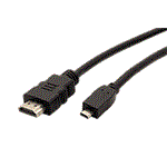 High Speed HDMI kabel s Ethernetem, HDMI M - microHDMI M, 0,8m