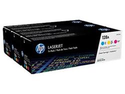 HP 128A CMY 3-pack LJ Toner Cart, CF371AM (1,300 / 1,300 / 1,300 pages)