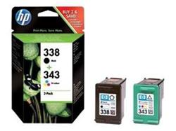 HP 338/343 Combo-B/CMY Ink Cart, 11/7 ml, SD449EE