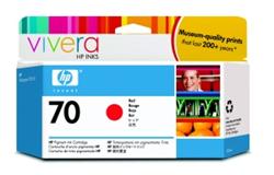 HP 70 Red DJ Ink Cart, 130 ml, C9456A