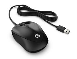 HP Wired 1000/Cestovní/Optická/1 200 DPI/Drátová USB/Černá