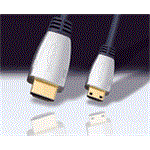 HQ OFC High Speed HDMI kabel, HDMI M - miniHDMI M, s ferity, 2,5m