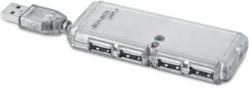 I-BOX Hub USB 2.0, 4 porty, stříbrný