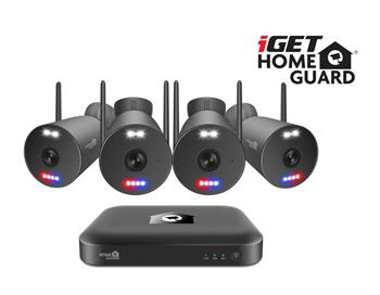iGET HGNVK109104 - kamerový Wi-Fi set, 3K rozlišení, 10CH NVR + 4x kamera se zvukem, IR + LED,CZ app