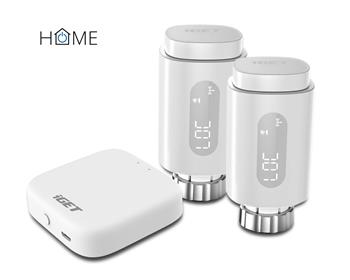 iGET HOME TS10 Starter kit (2x TS10 Thermostat Radiator Valve + 1x GW1 Gateway), Zigbee 3.0